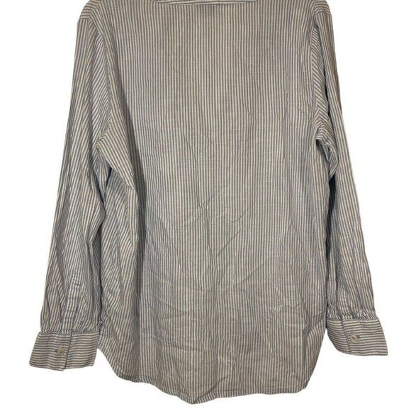 Vineyard Vines Easy Stripe Savannah Popover Tunic Top Long Sleeves Womens Blue S - Picture 9 of 11